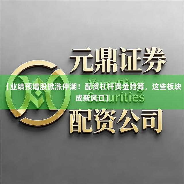 【业绩预增股掀涨停潮！配资杠杆资金抢筹，这些板块成新风口】