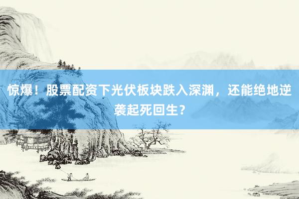 惊爆！股票配资下光伏板块跌入深渊，还能绝地逆袭起死回生？