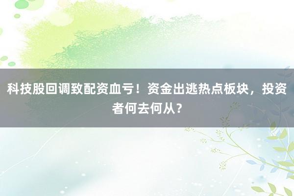 科技股回调致配资血亏！资金出逃热点板块，投资者何去何从？