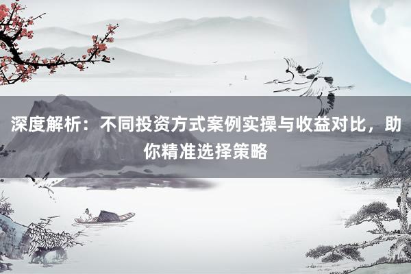 深度解析：不同投资方式案例实操与收益对比，助你精准选择策略