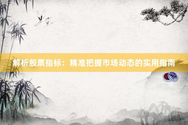 解析股票指标：精准把握市场动态的实用指南