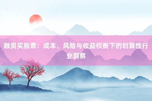 融资买股票：成本、风险与收益权衡下的划算性行业洞察